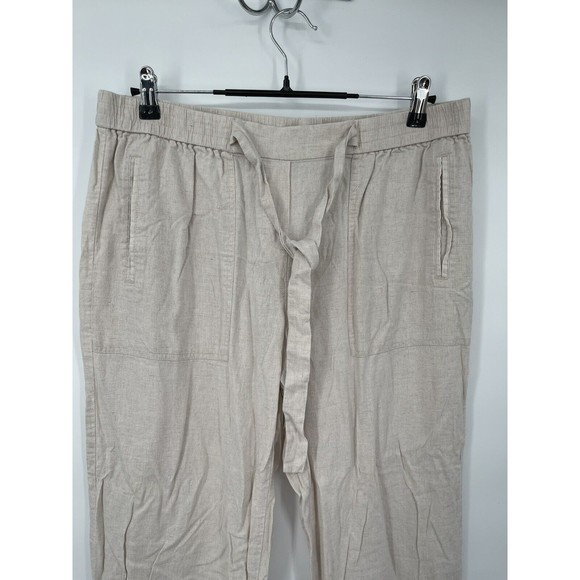 Rafaella Comfort Linen Blend Pants‎ Women's M Classic Relaxed Wide Leg - Picture 2 of 7